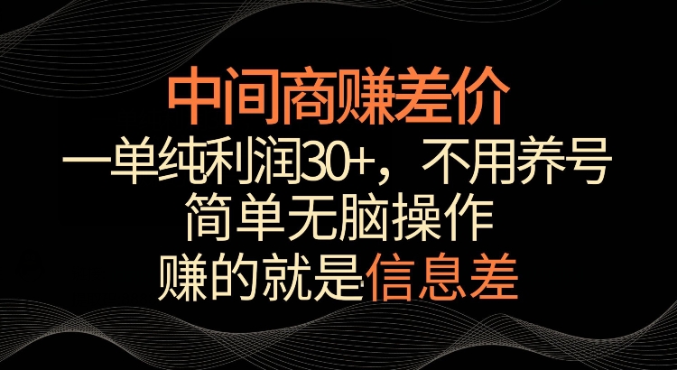 利用信息查赚差价，每单都有高利润，简单无脑操作，轻松日入多张-乞丐的项目