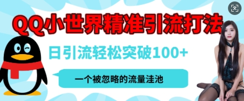 QQ私域引流平台，流量年轻且巨大，实操单日引流100+创业粉，月精准变现1W+-乞丐的项目