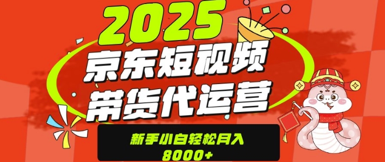 京东带货代运营，年底翻身项目，只需上传视频，单月稳定变现8k-乞丐的项目