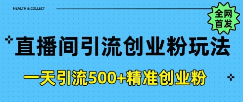 直播间引流创业粉，一天引流500+精准创业粉-乞丐的项目